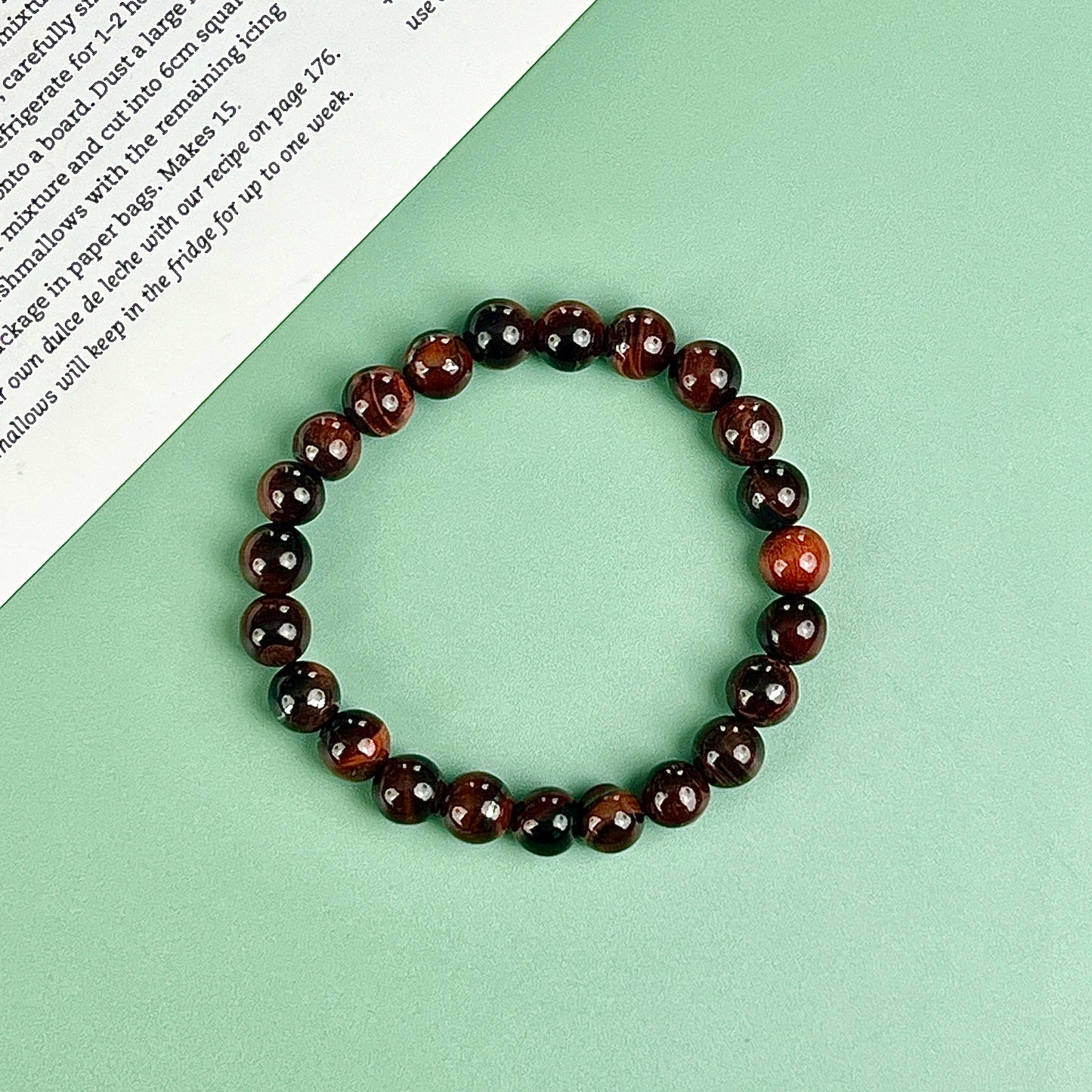 red tiger eye bracelet 8mm