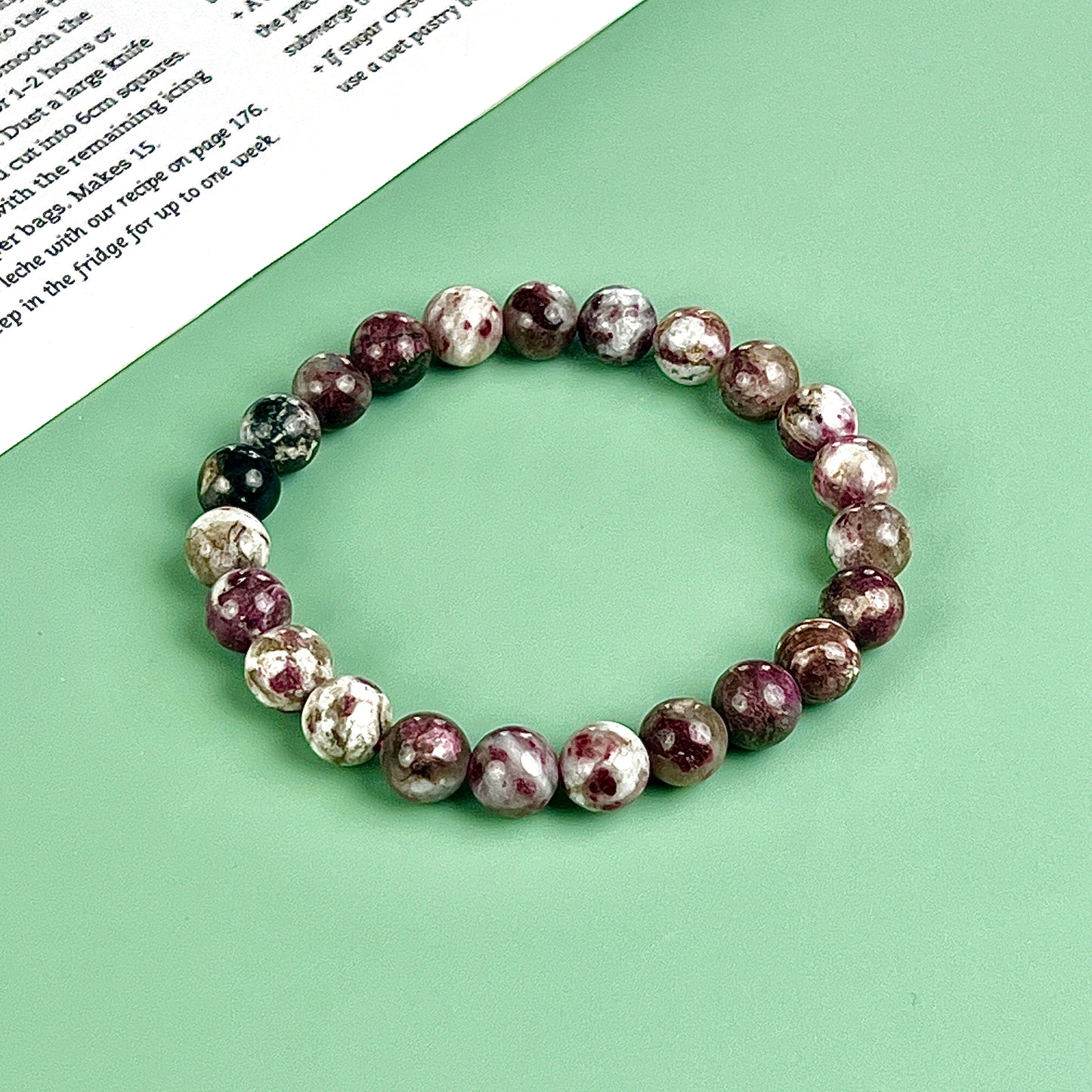 pink tourmaline bracelet 8mm