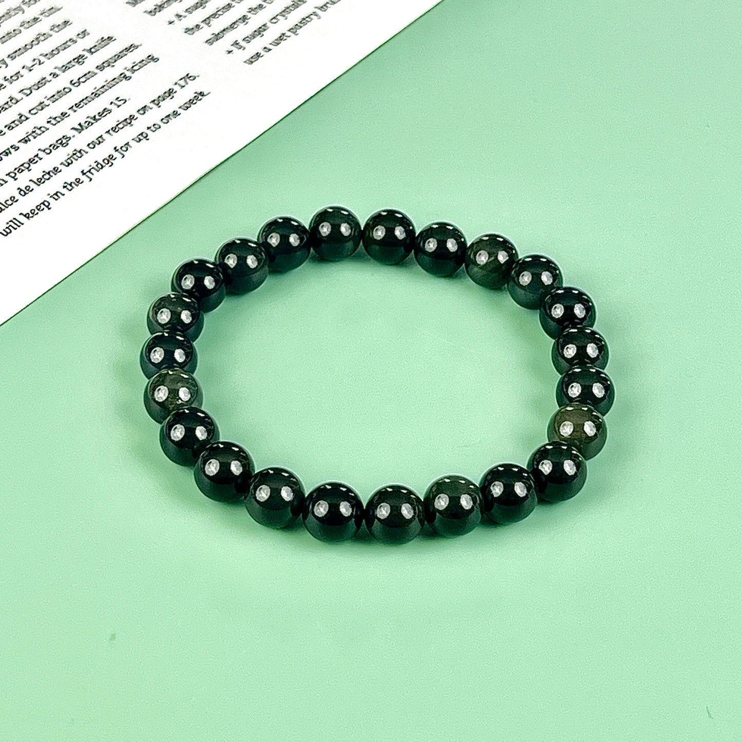 rainbow obsidian bracelet 8mm