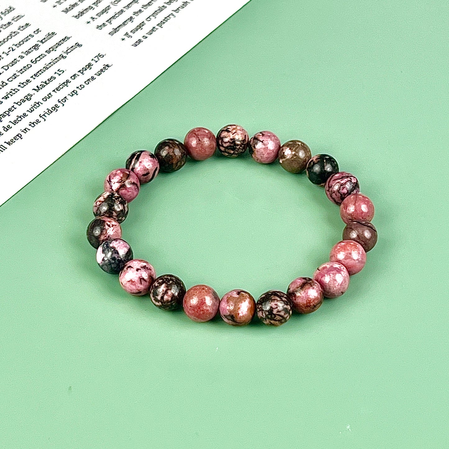 rhodonite bracelet 8mm