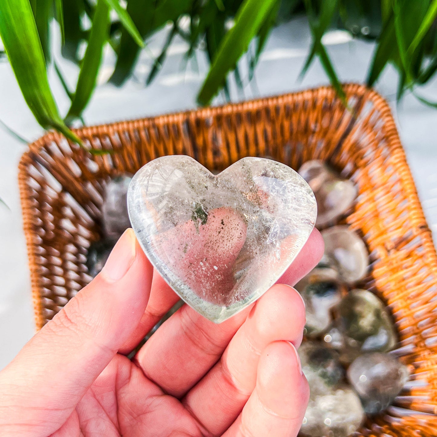garden quartz heart