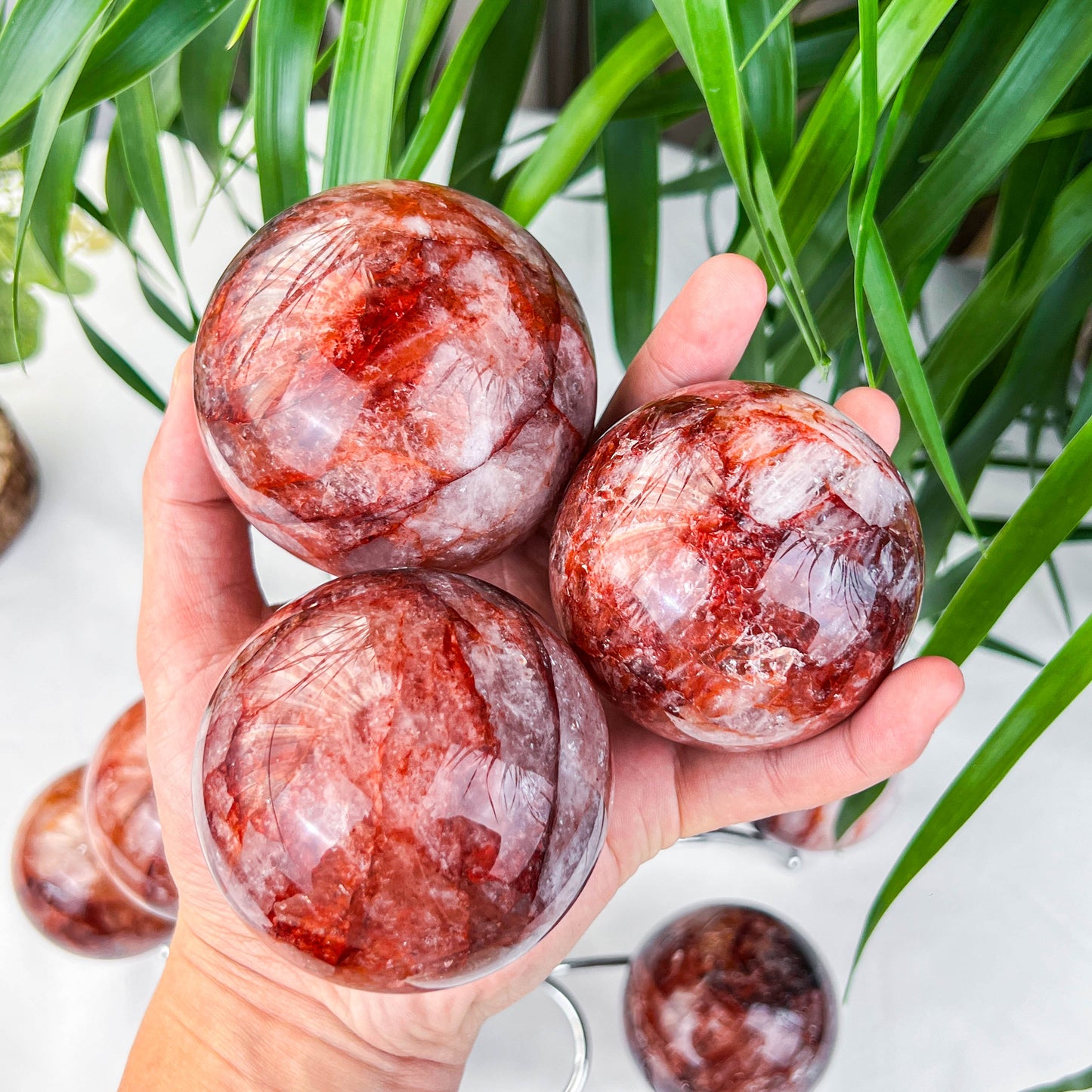 fire quartz sphere