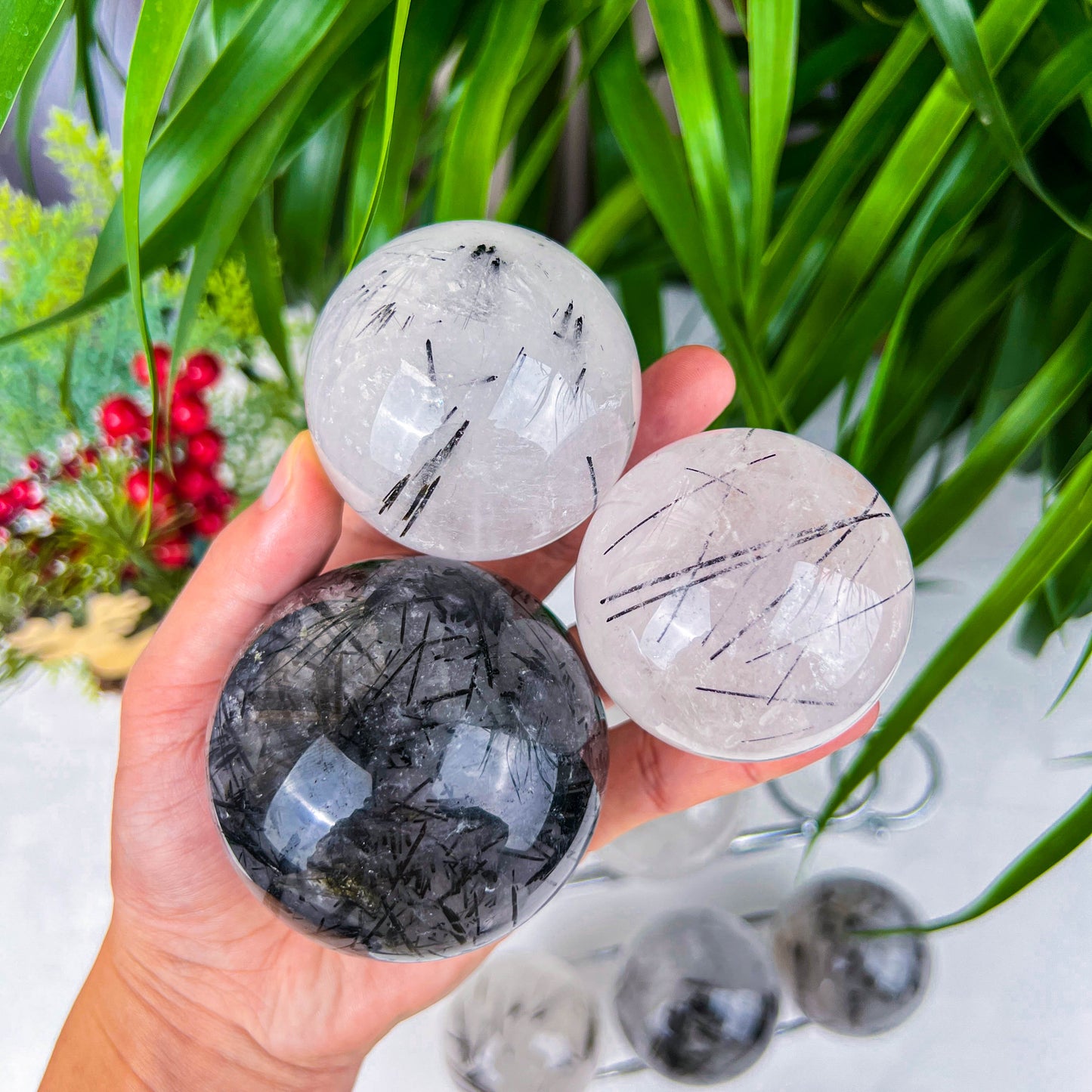 black tourmaline sphere