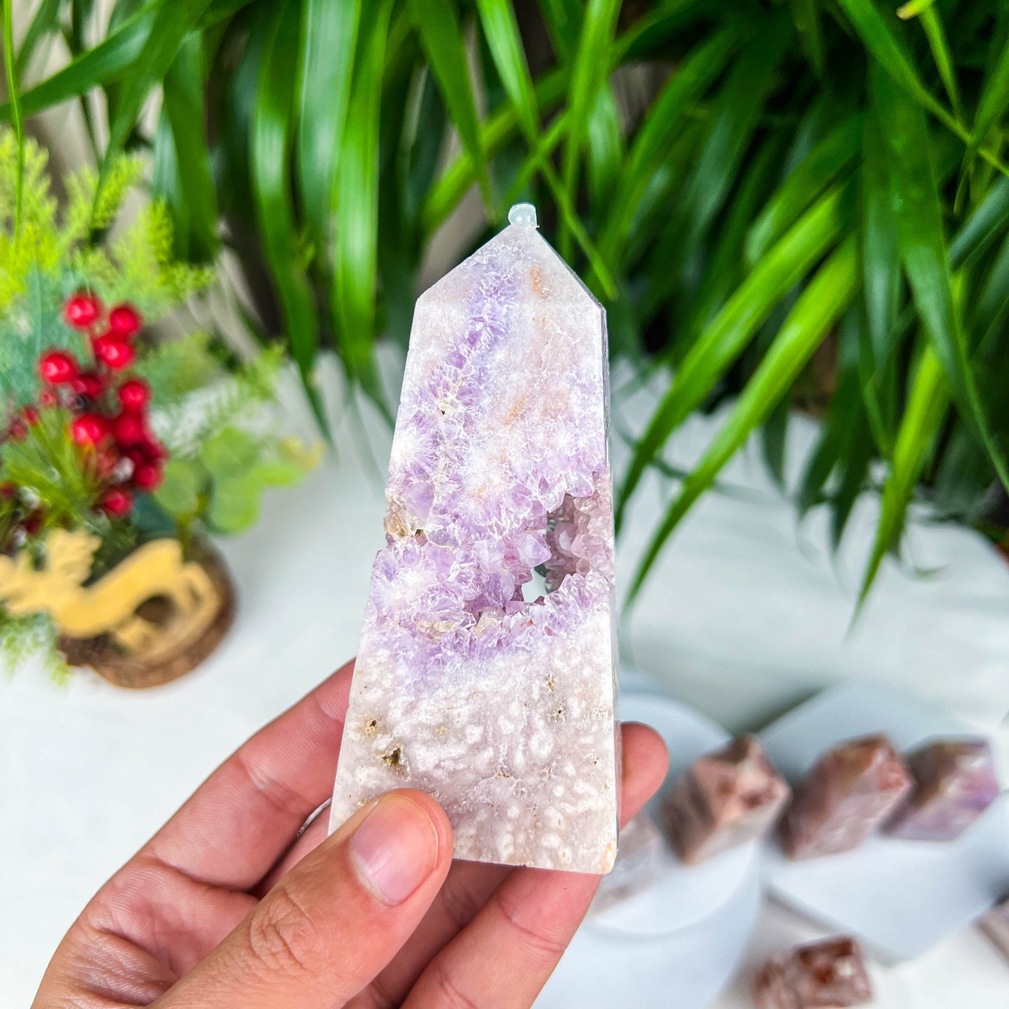 pink amethyst tower