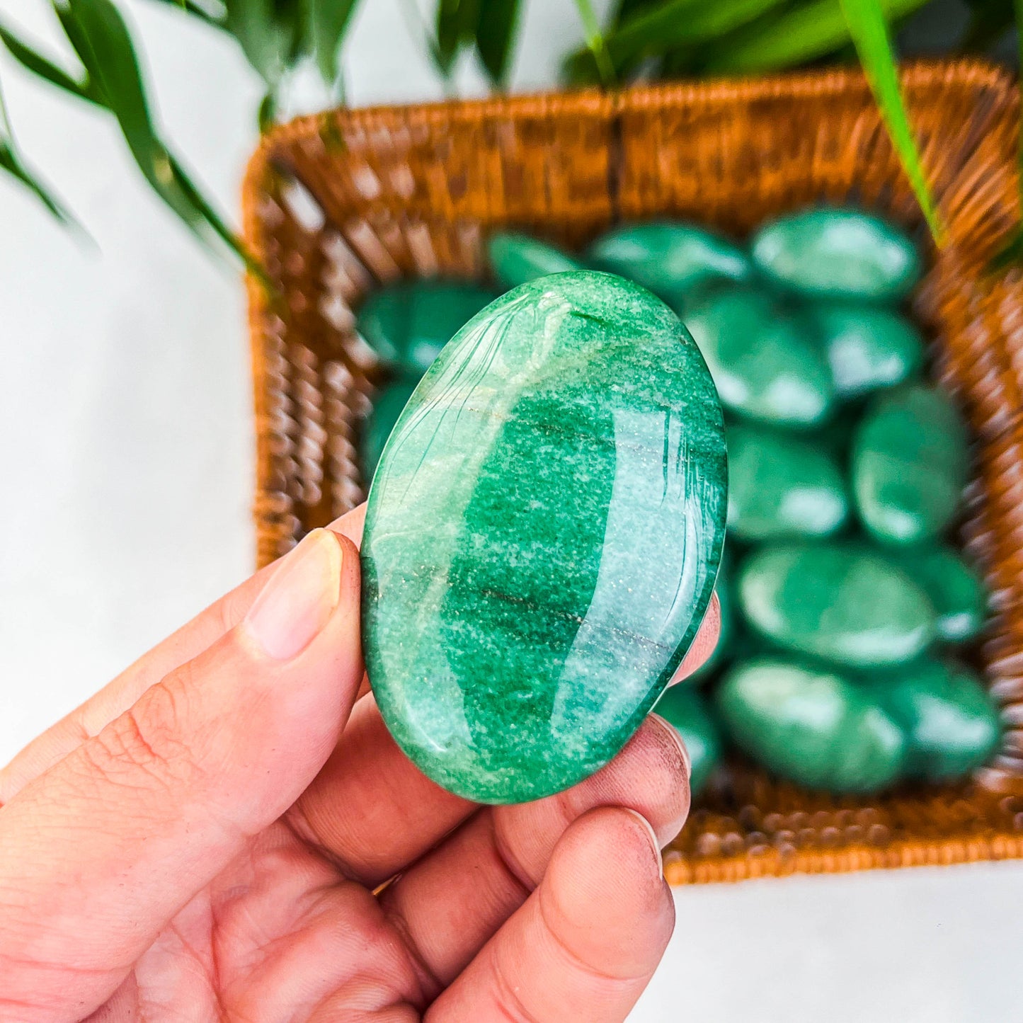 green aventurine palm