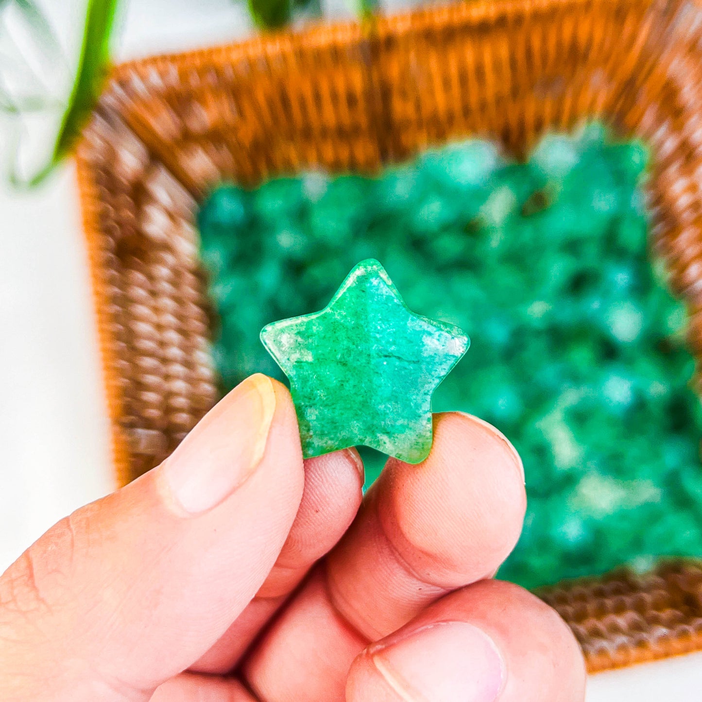 green fluorite stars