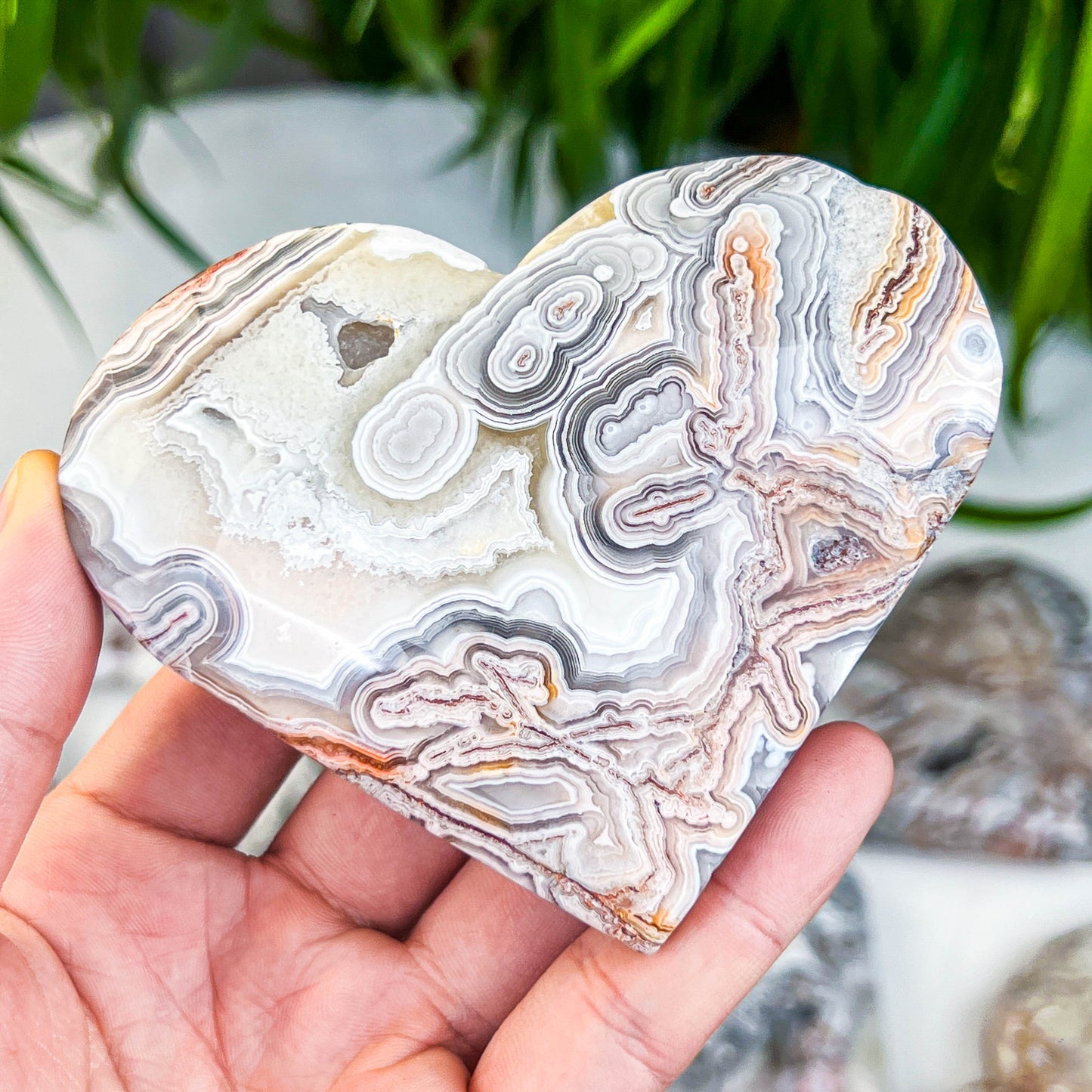 Mexican agate heart