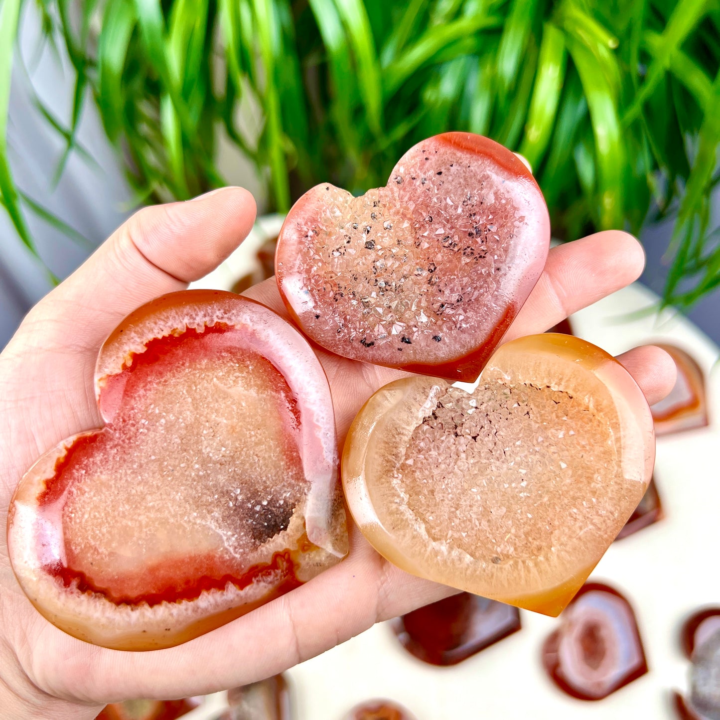 red carnelian heart