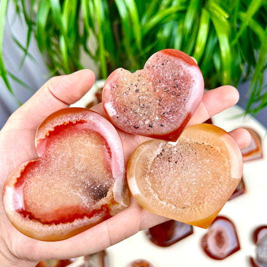 red carnelian heart
