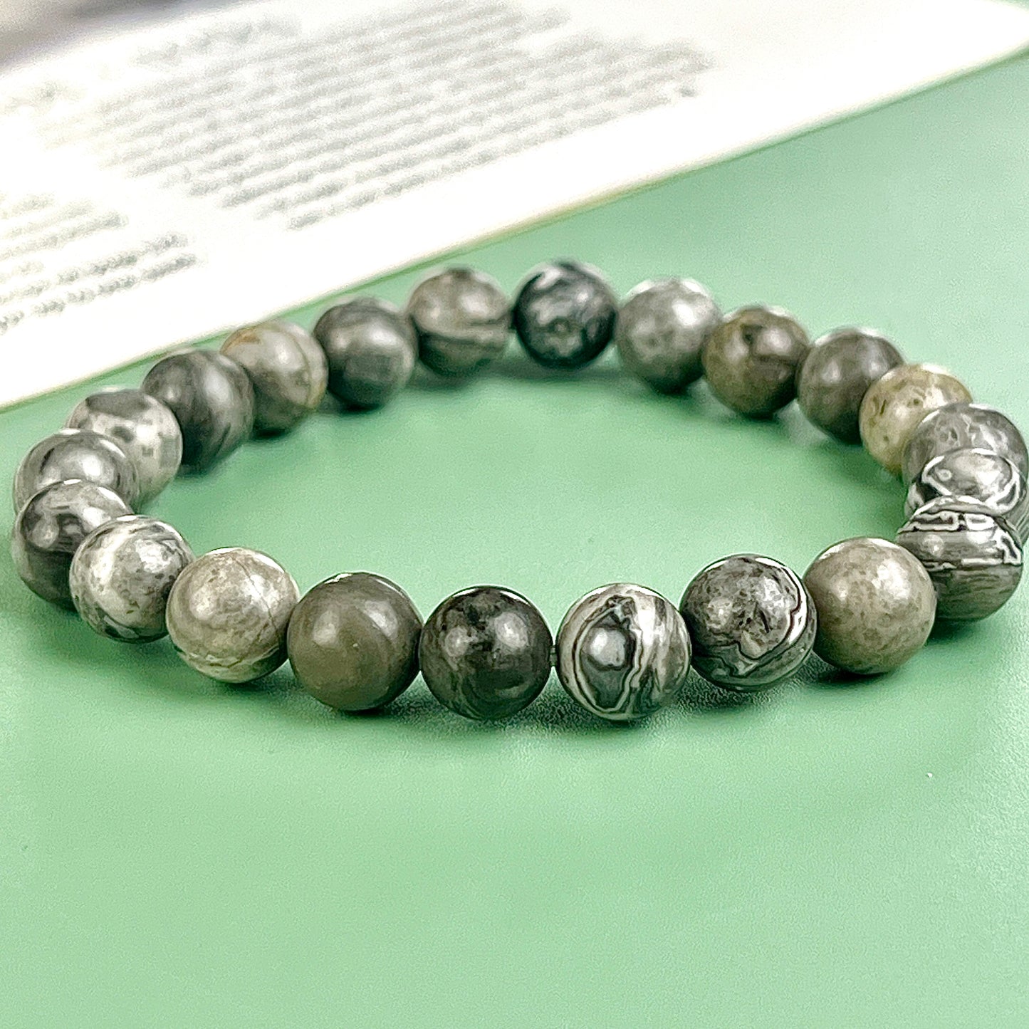 Picasso jasper bracelet  8mm