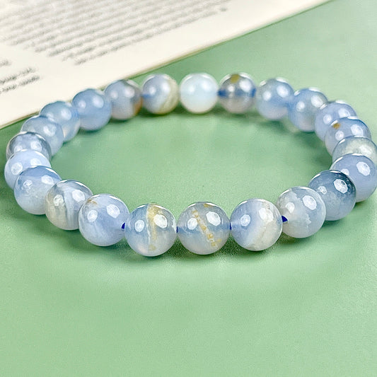 blue lace agate bracelet  8mm