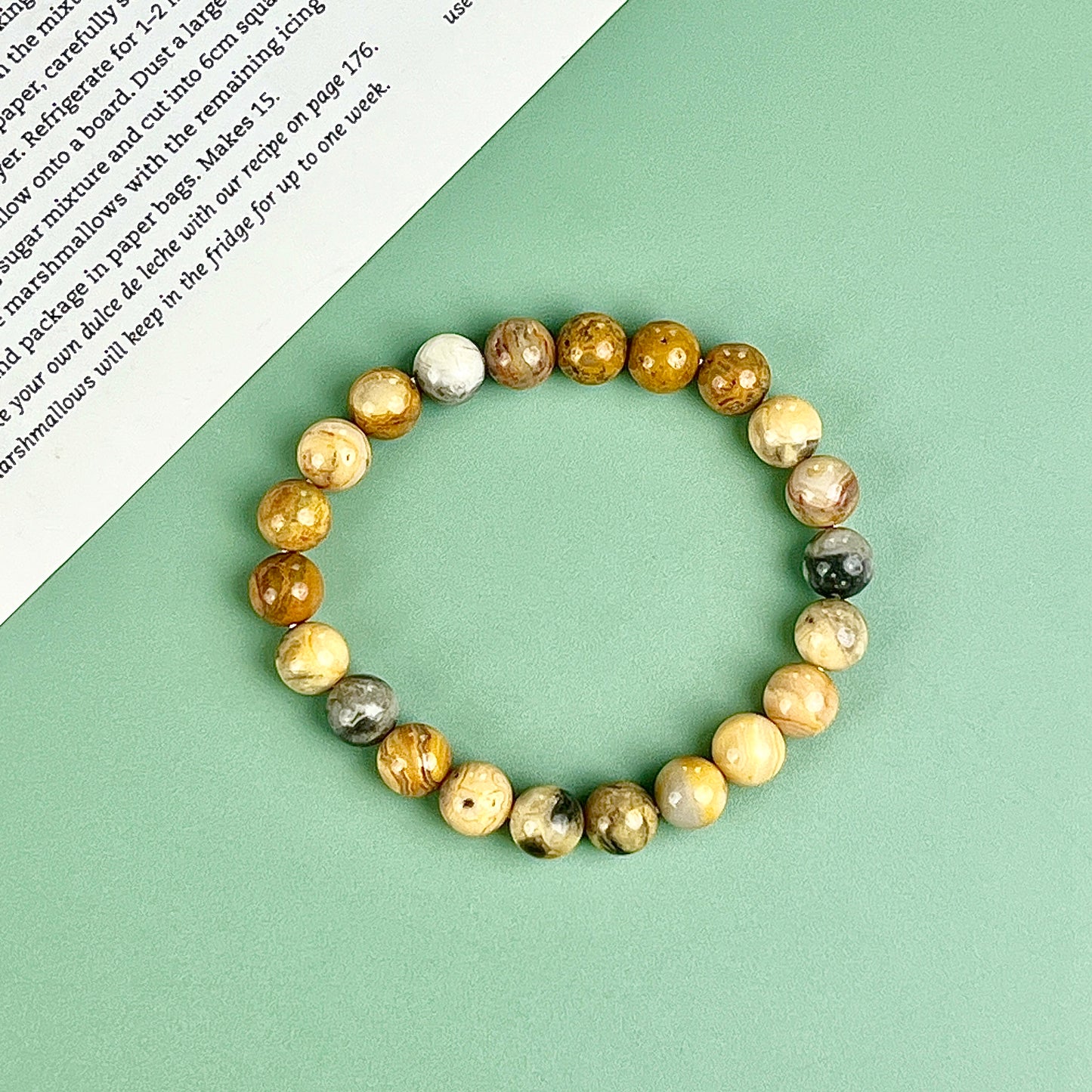 crazy lace agate bracelet  8mm