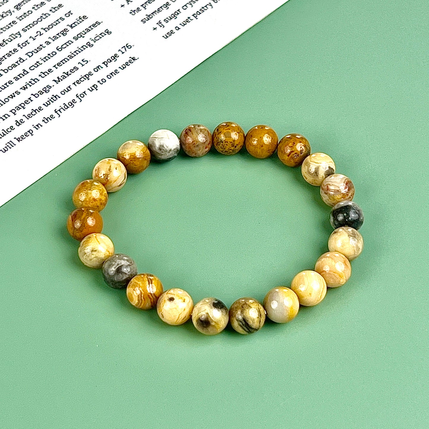 crazy lace agate bracelet  8mm