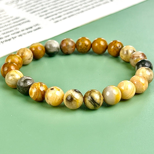 crazy lace agate bracelet  8mm