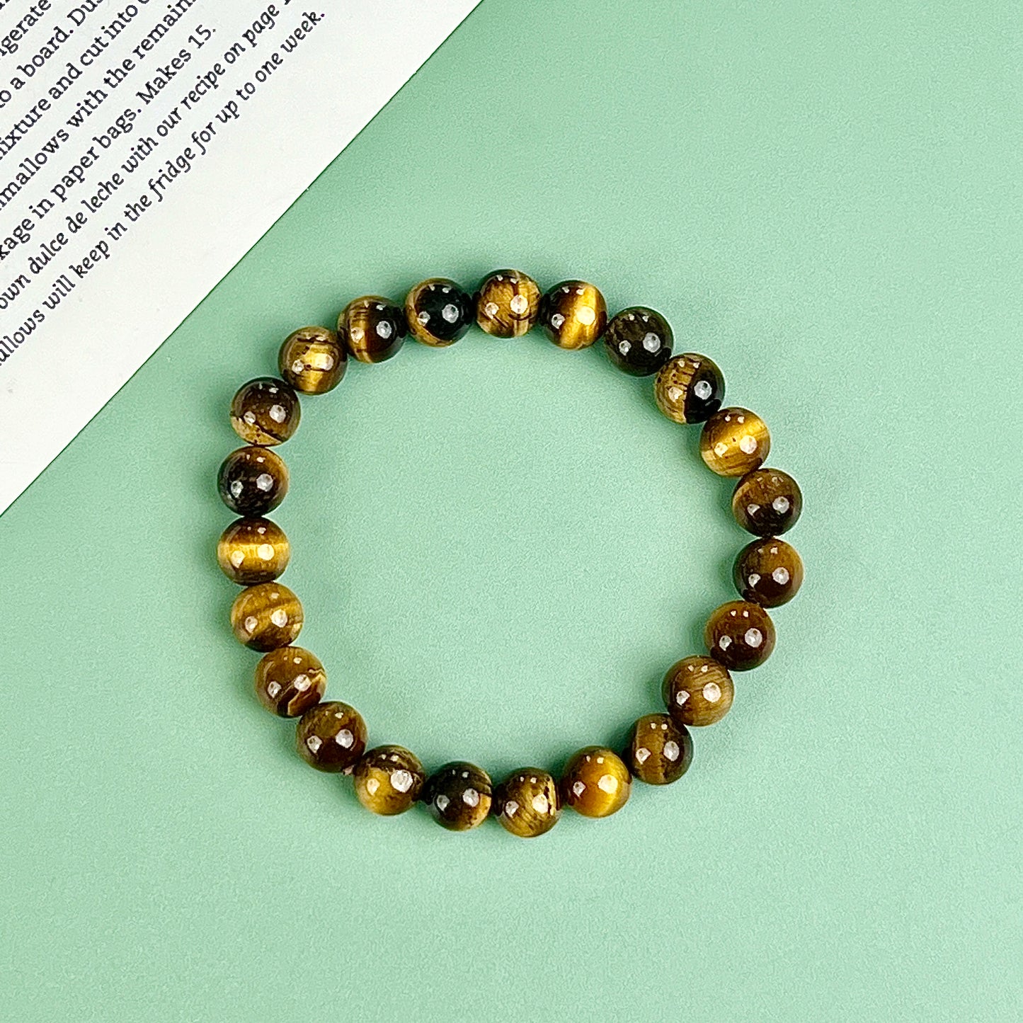 yellow tiger eye bracelet  8mm