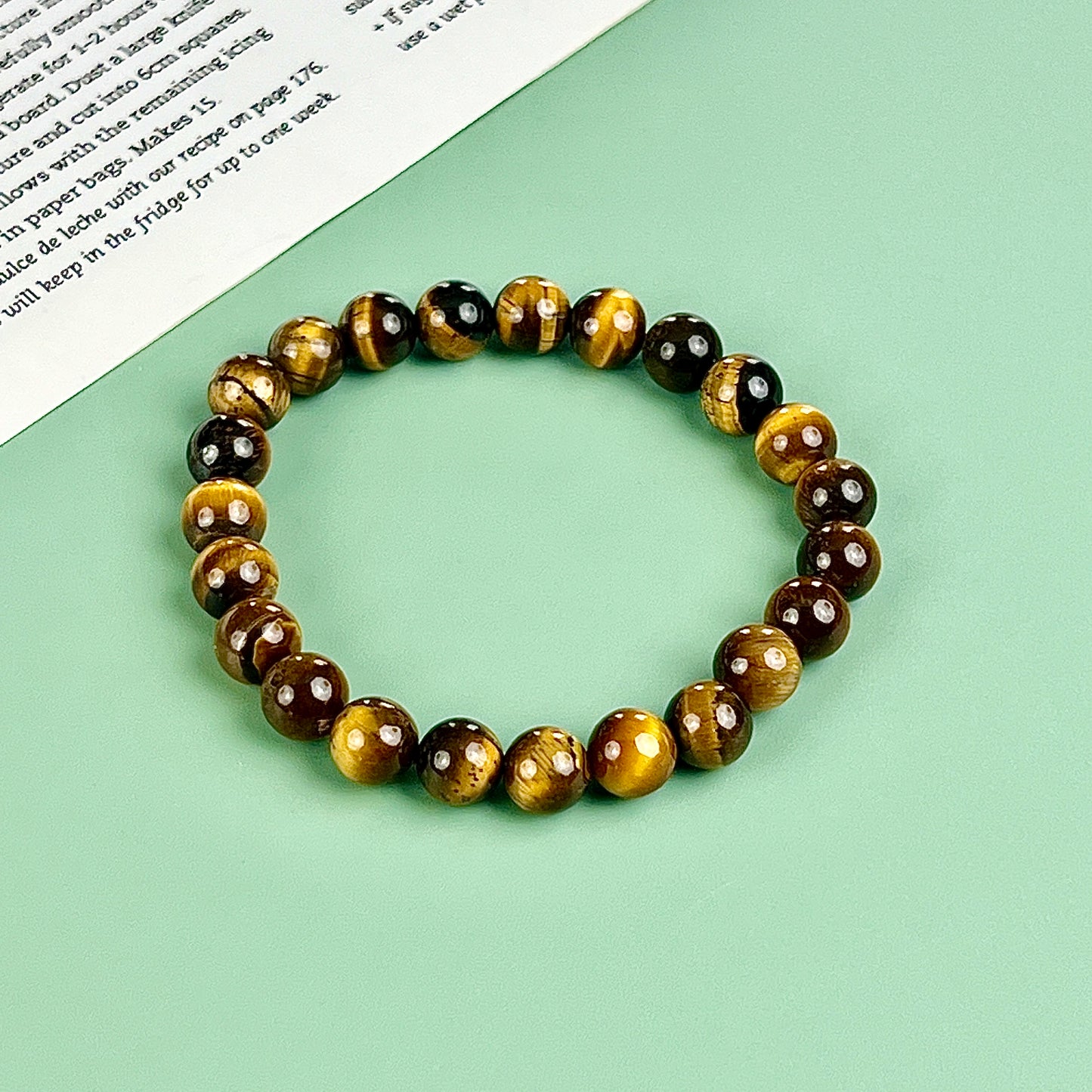 yellow tiger eye bracelet  8mm
