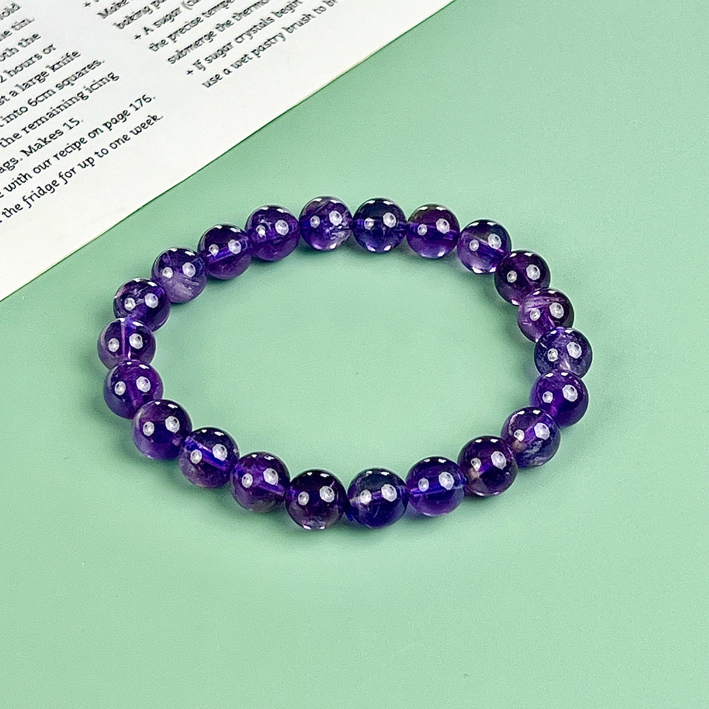 amethyst bracelet  8mm