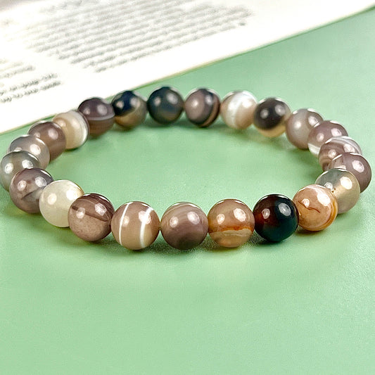 agate round bracelet  8mm