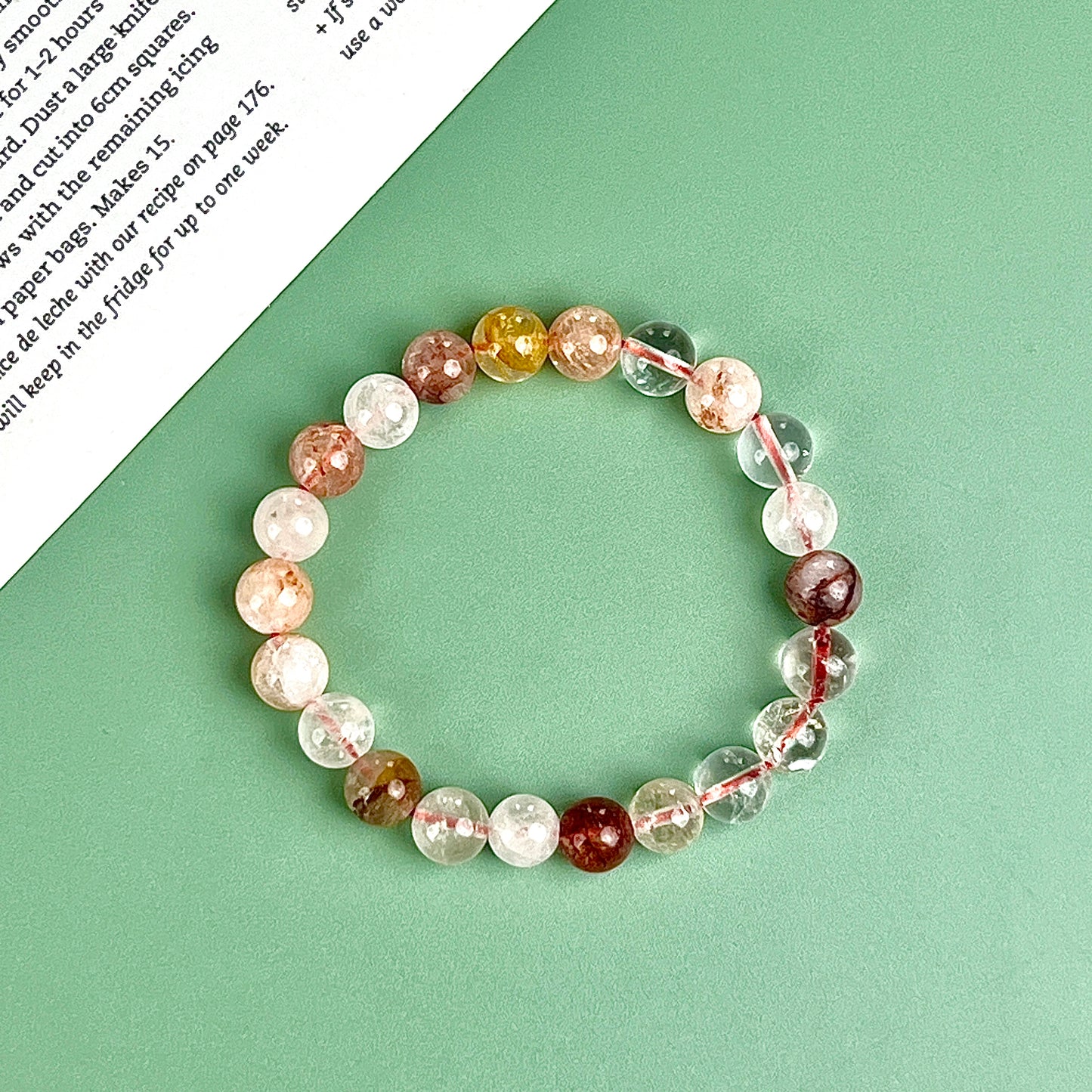 fire quartz bracelet 8mm