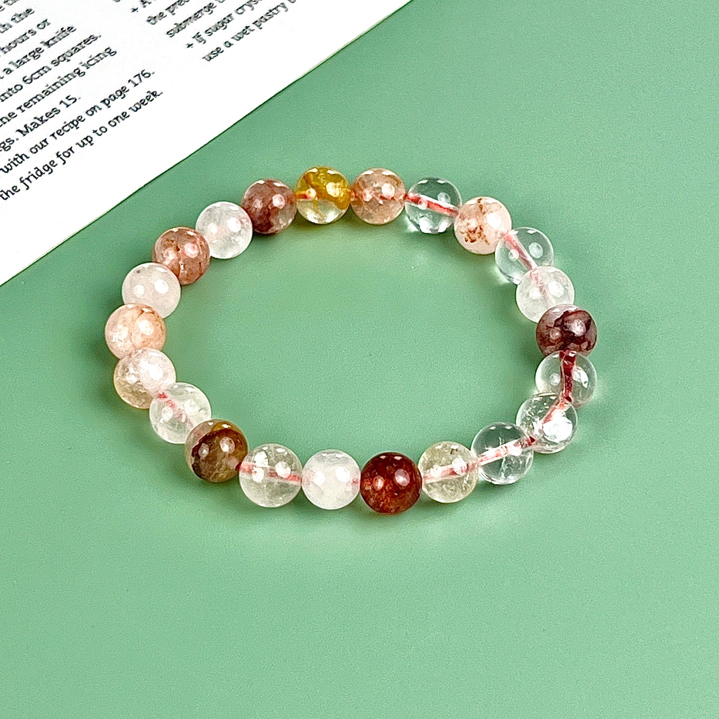 fire quartz bracelet 8mm