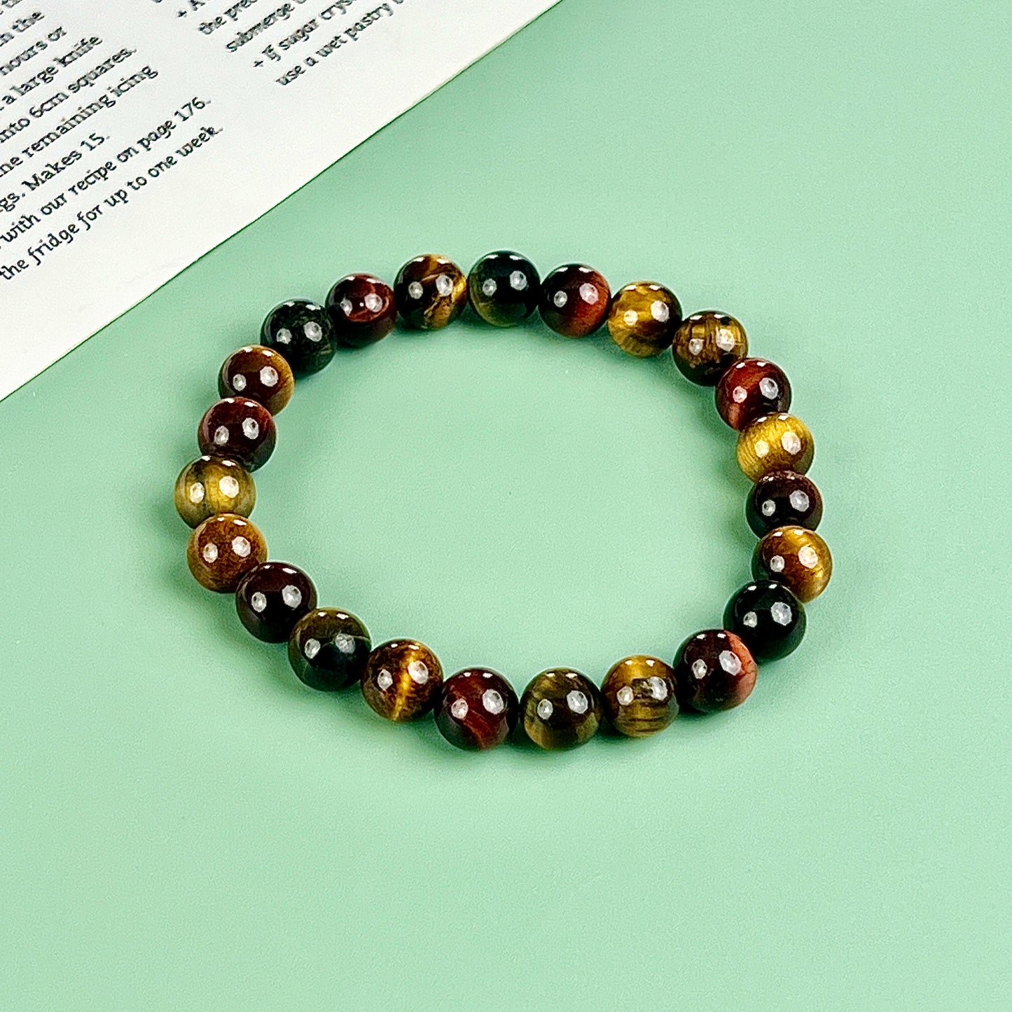 colourful tiger eye bracelet 8mm
