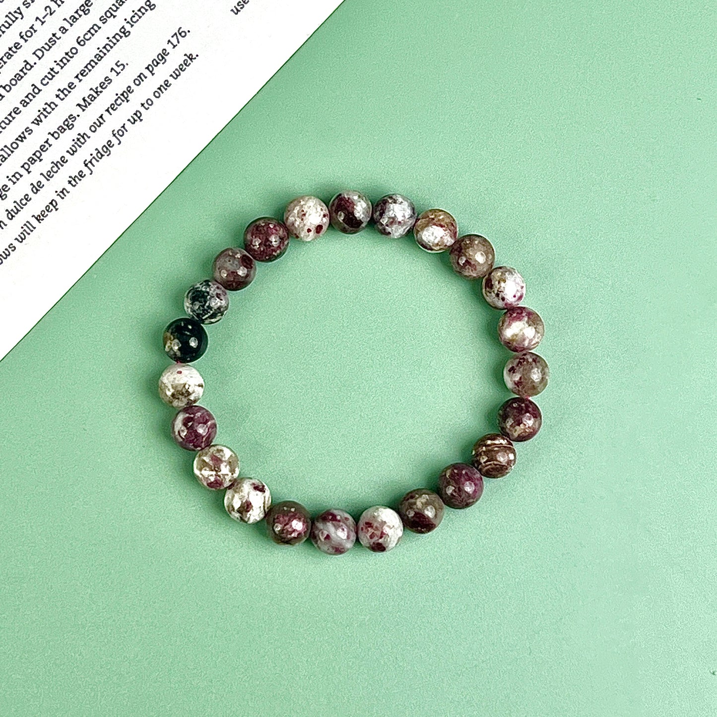 pink tourmaline bracelet  8mm