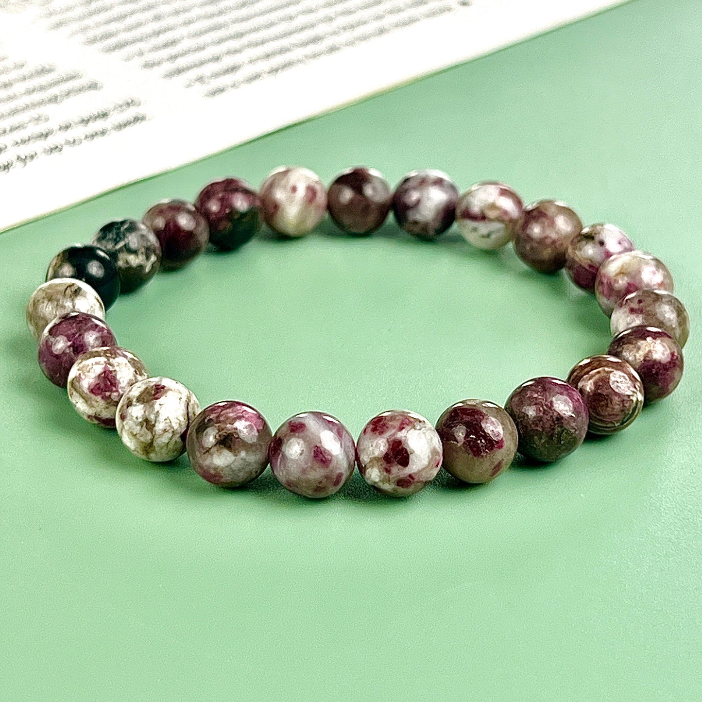 pink tourmaline bracelet  8mm