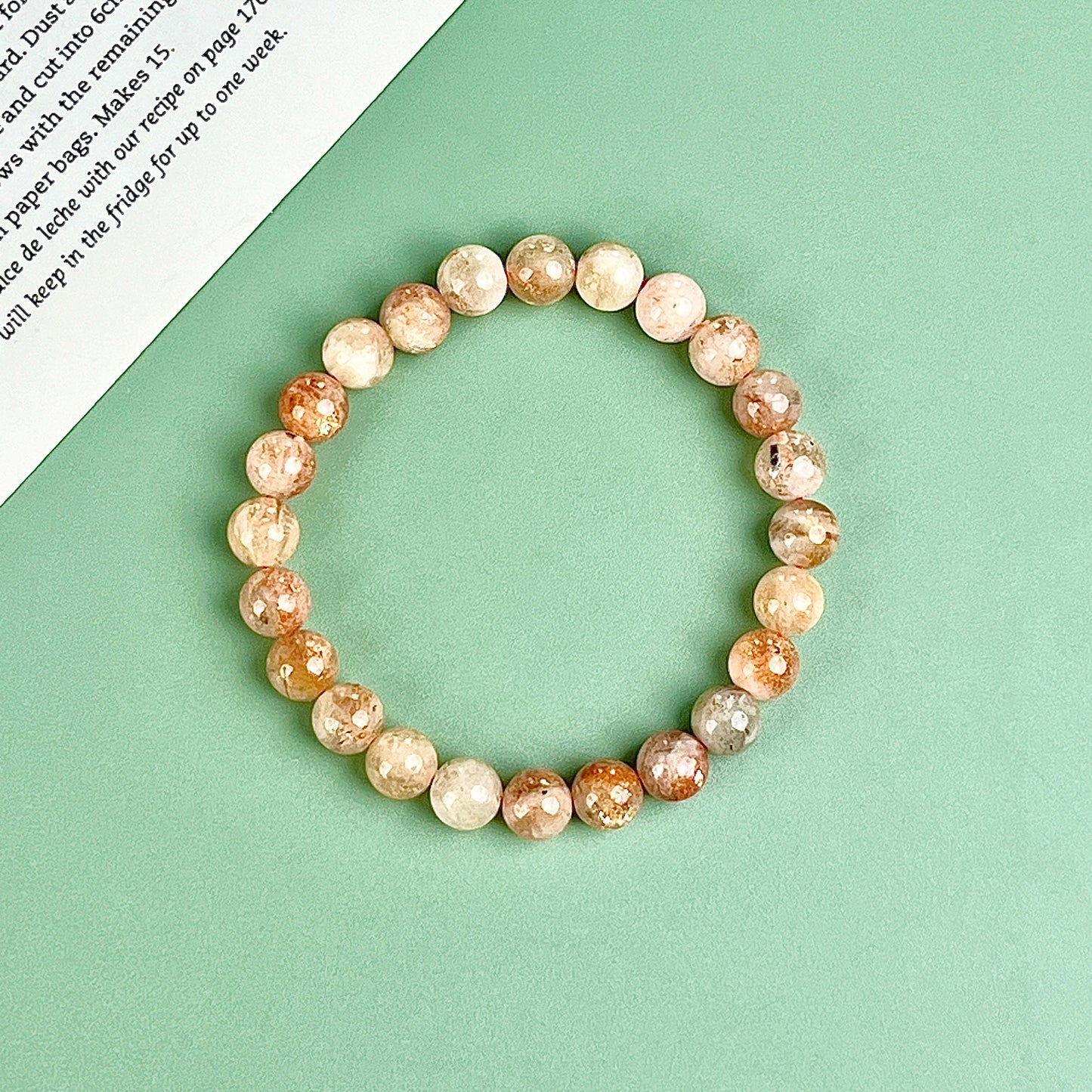 golden sunstone bracelet  8mm