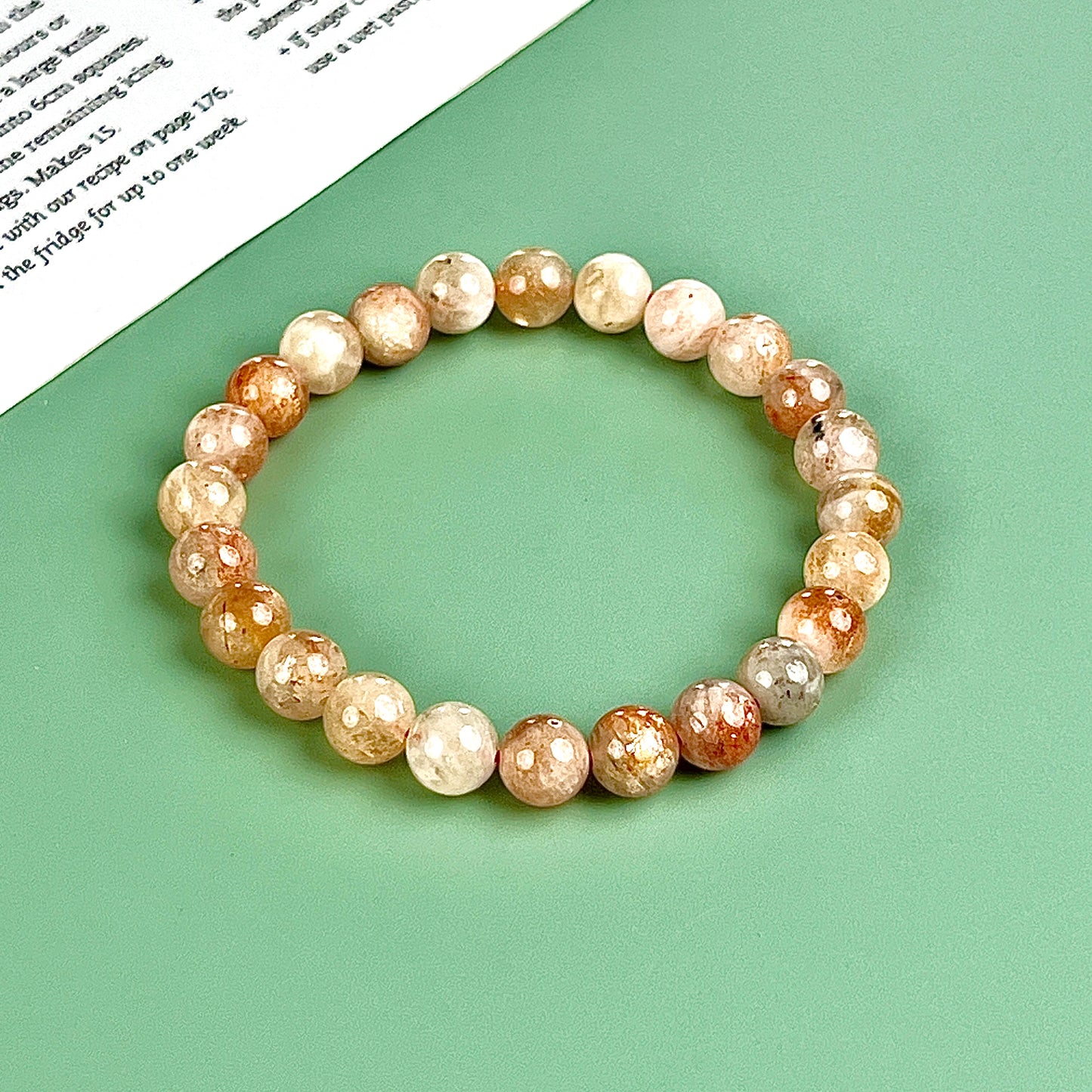 golden sunstone bracelet  8mm