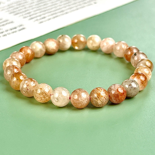 golden sunstone bracelet  8mm