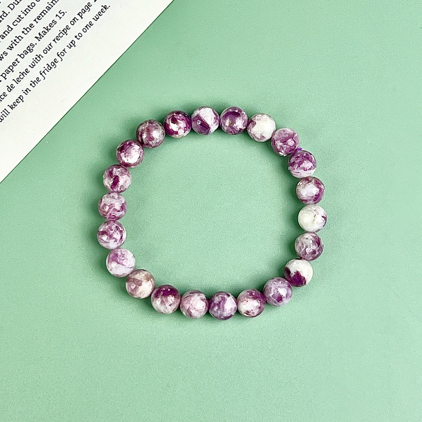 lepidolite bracelet  8mm