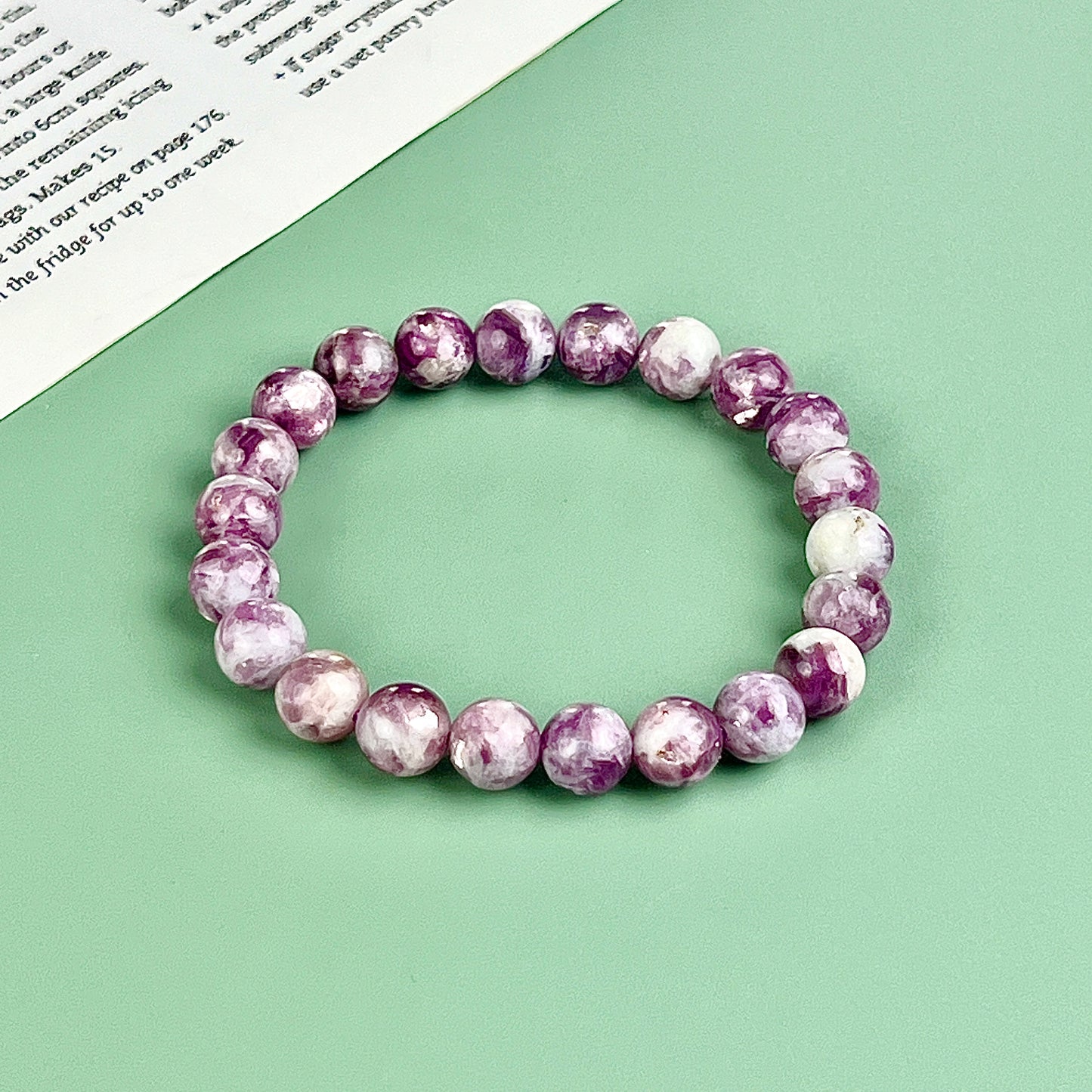 lepidolite bracelet  8mm