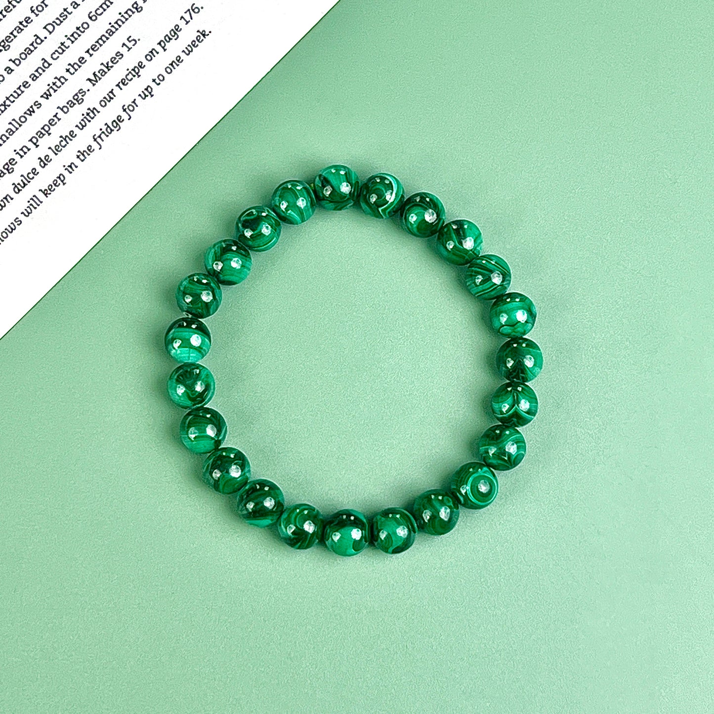 malachite bracelet  8mm