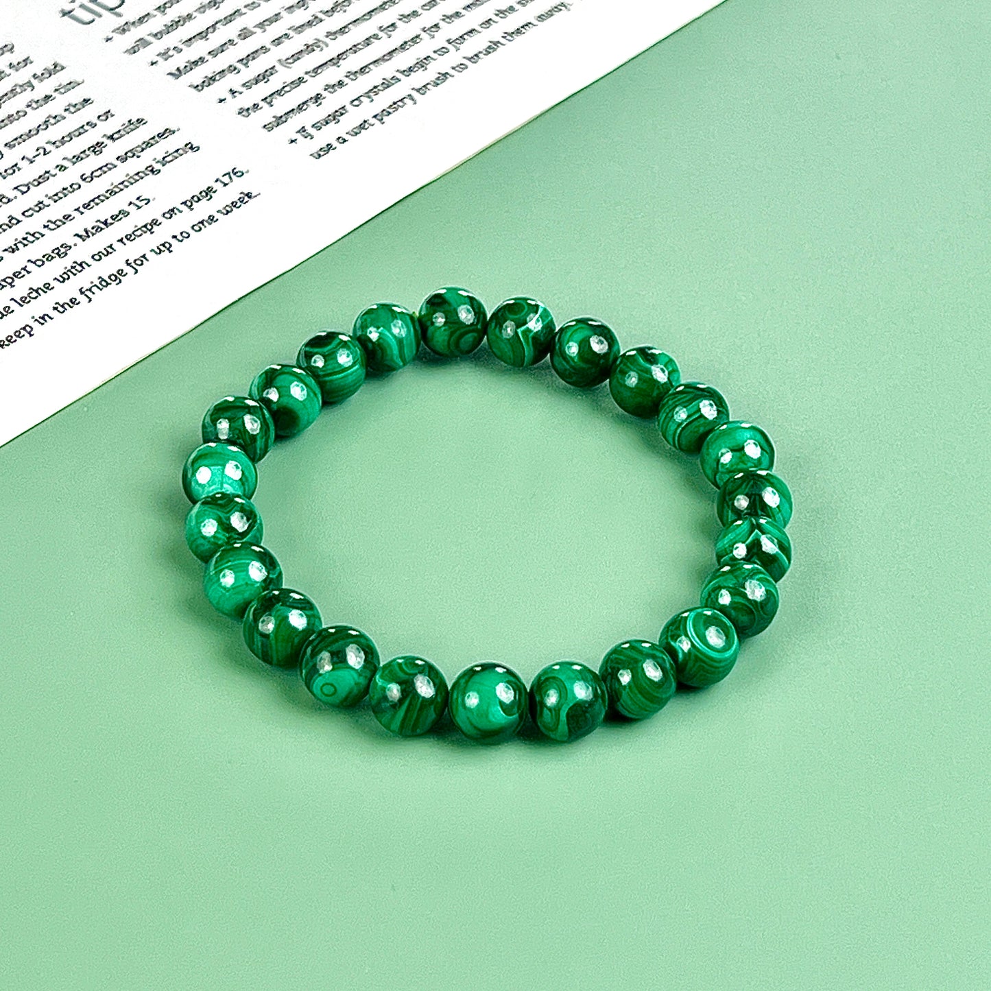 malachite bracelet  8mm