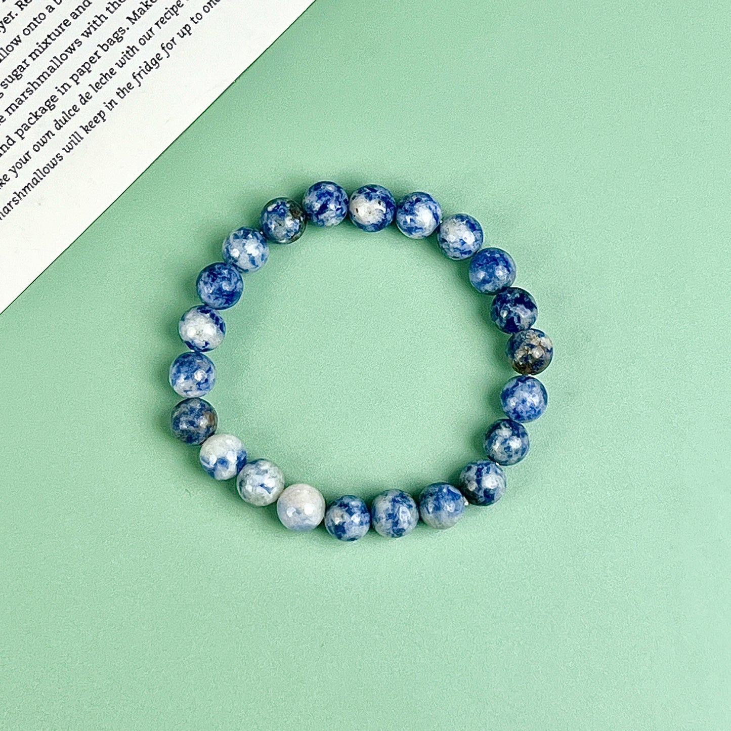 blue spot bracelet  8mm