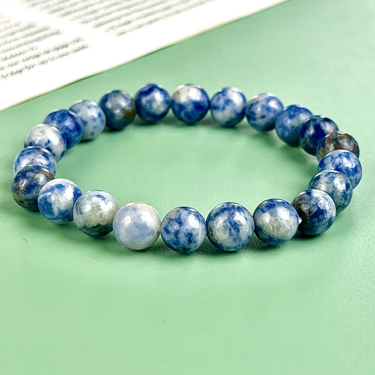blue spot bracelet  8mm