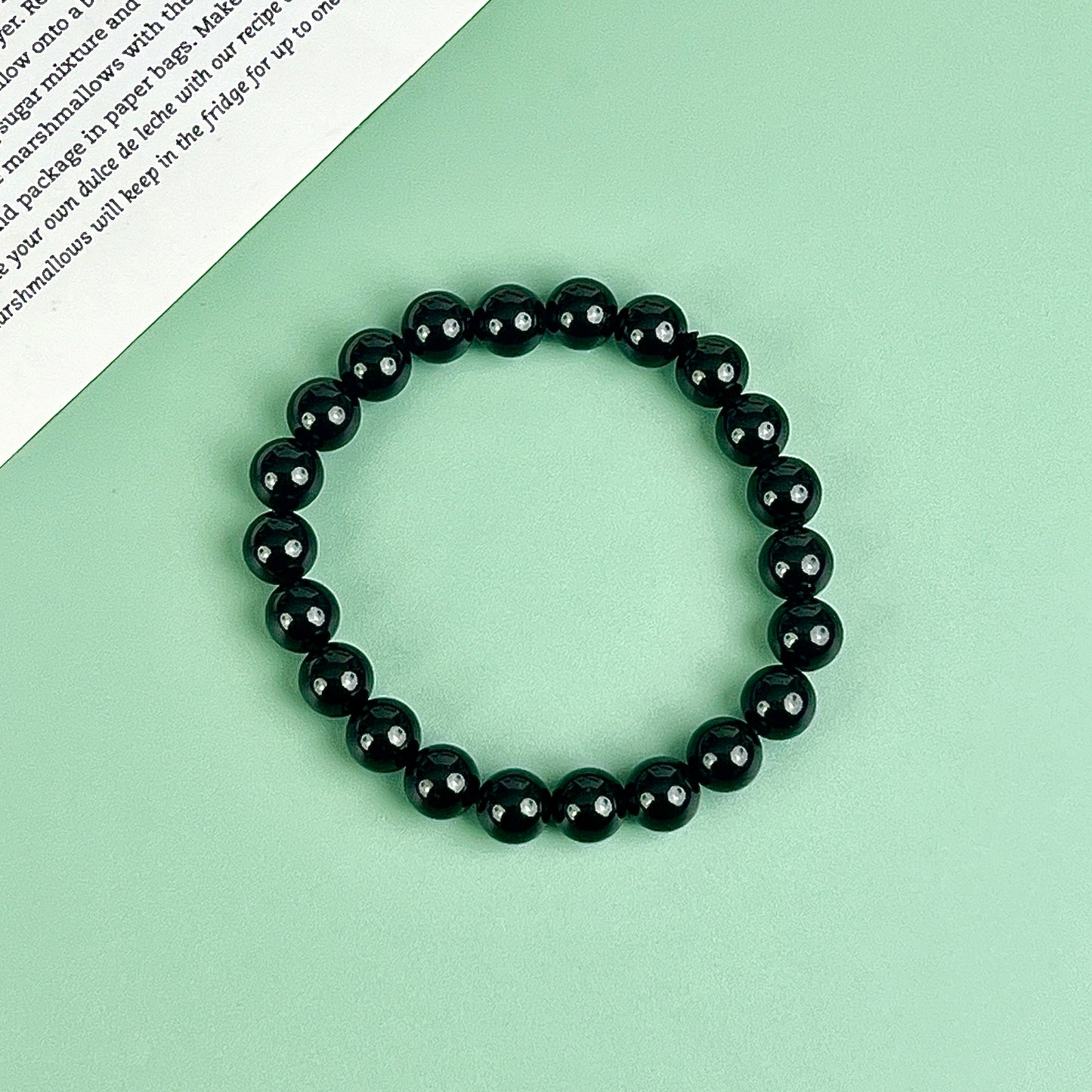 black obsidian bracelet  8mm