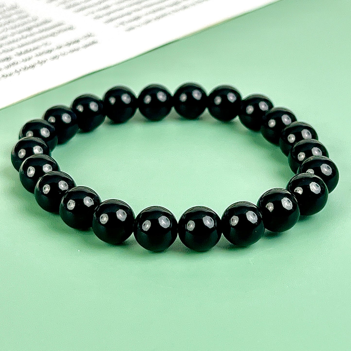 black obsidian bracelet  8mm