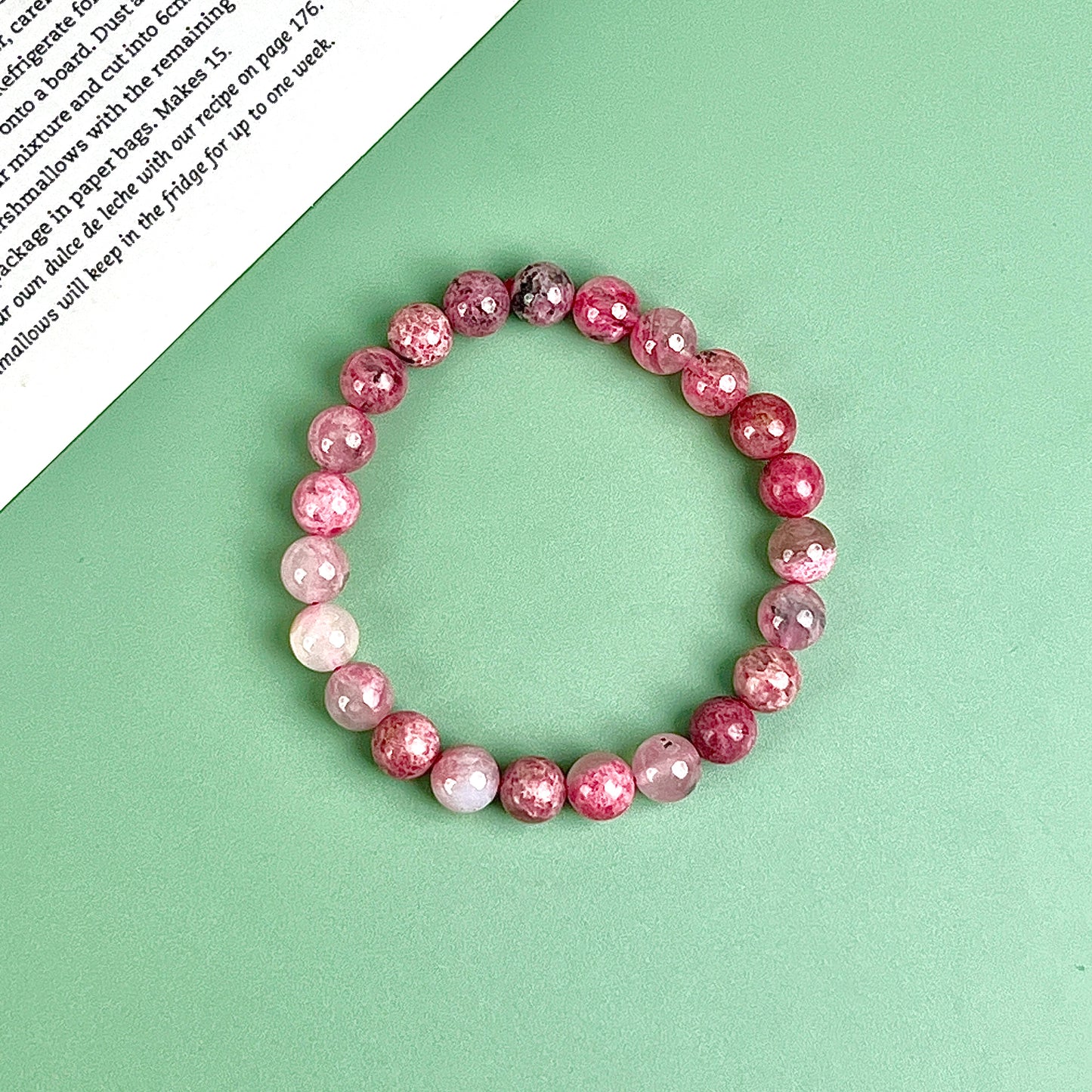 rhodonite bracelet  8mm