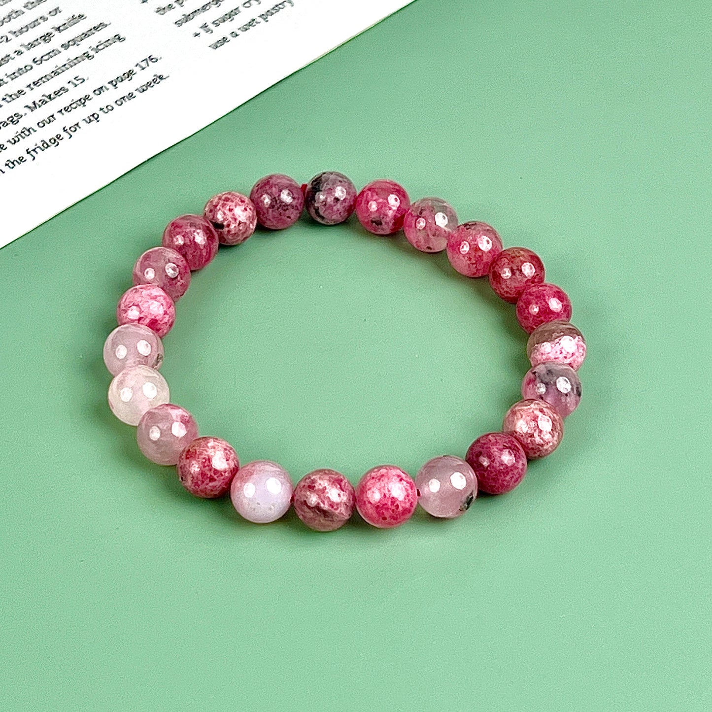 rhodonite bracelet  8mm