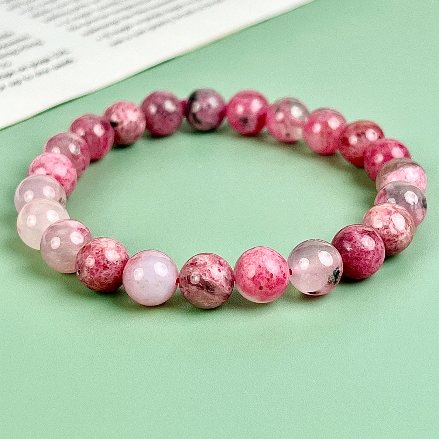 rhodonite bracelet  8mm