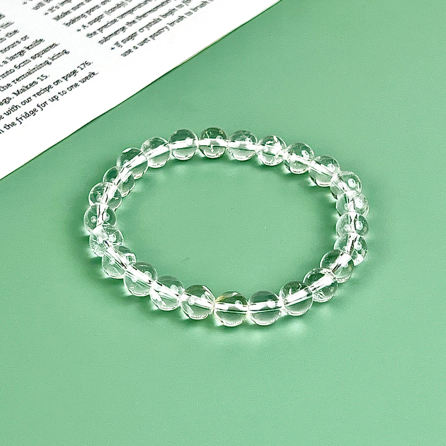 clear quartz bracelet  8mm