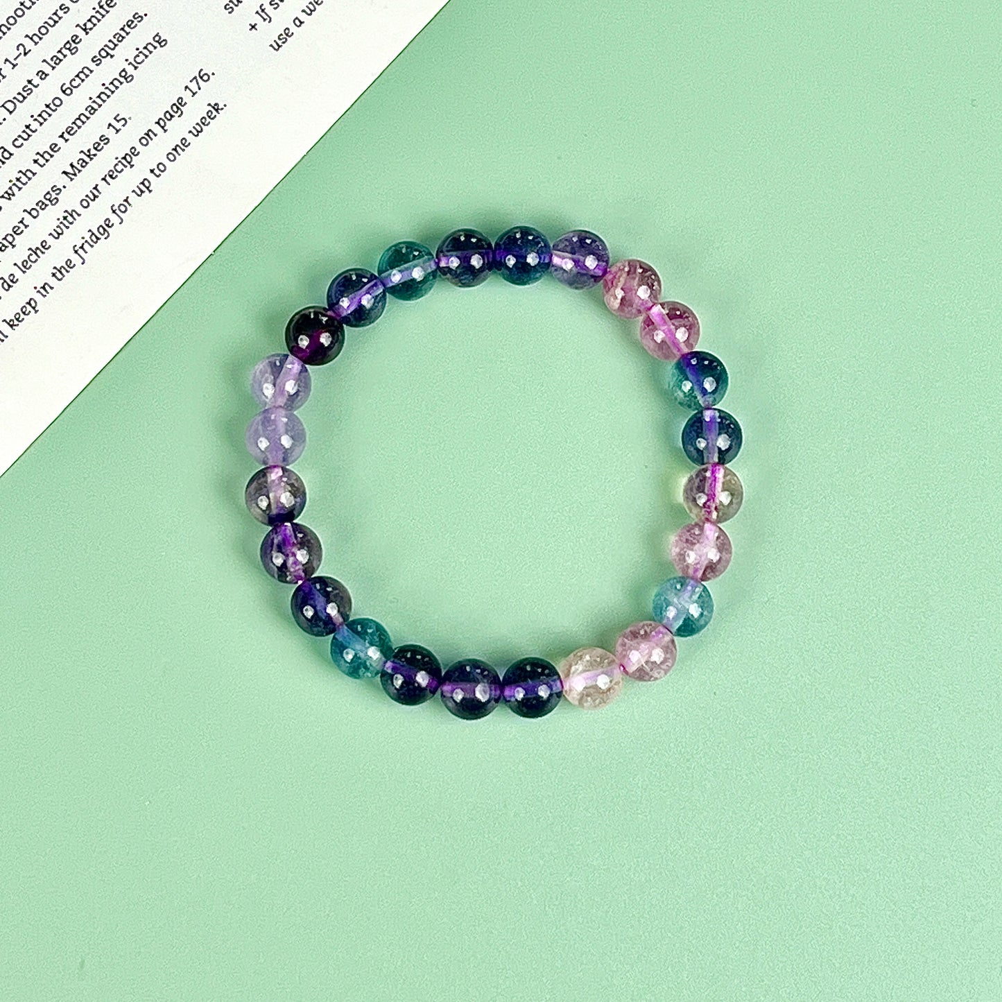 colourful fluorite bracelet  8mm