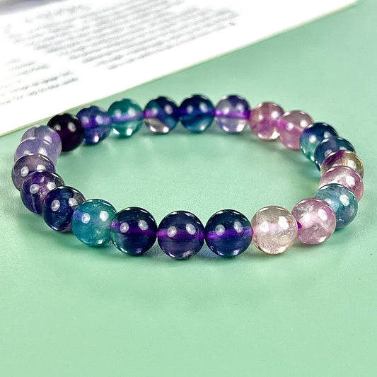 colourful fluorite bracelet  8mm