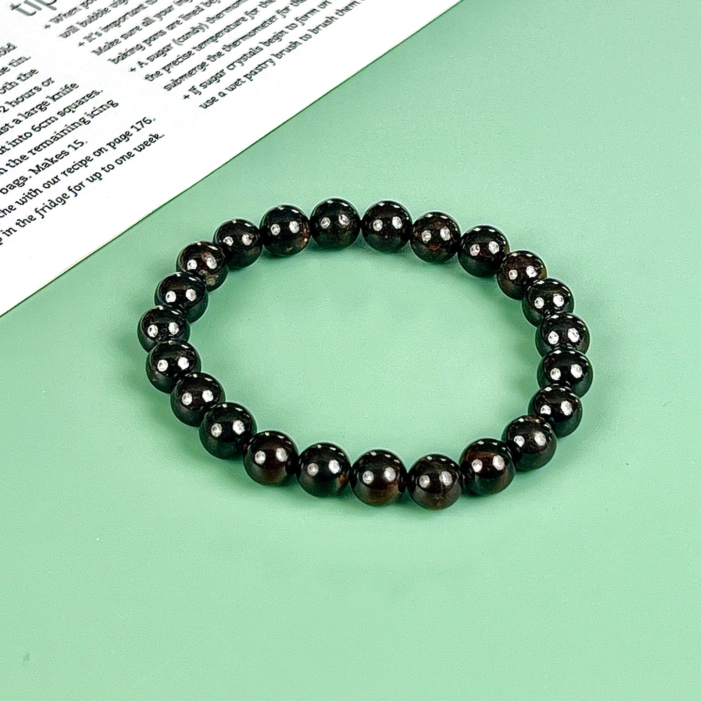 garnet bracelet  8mm