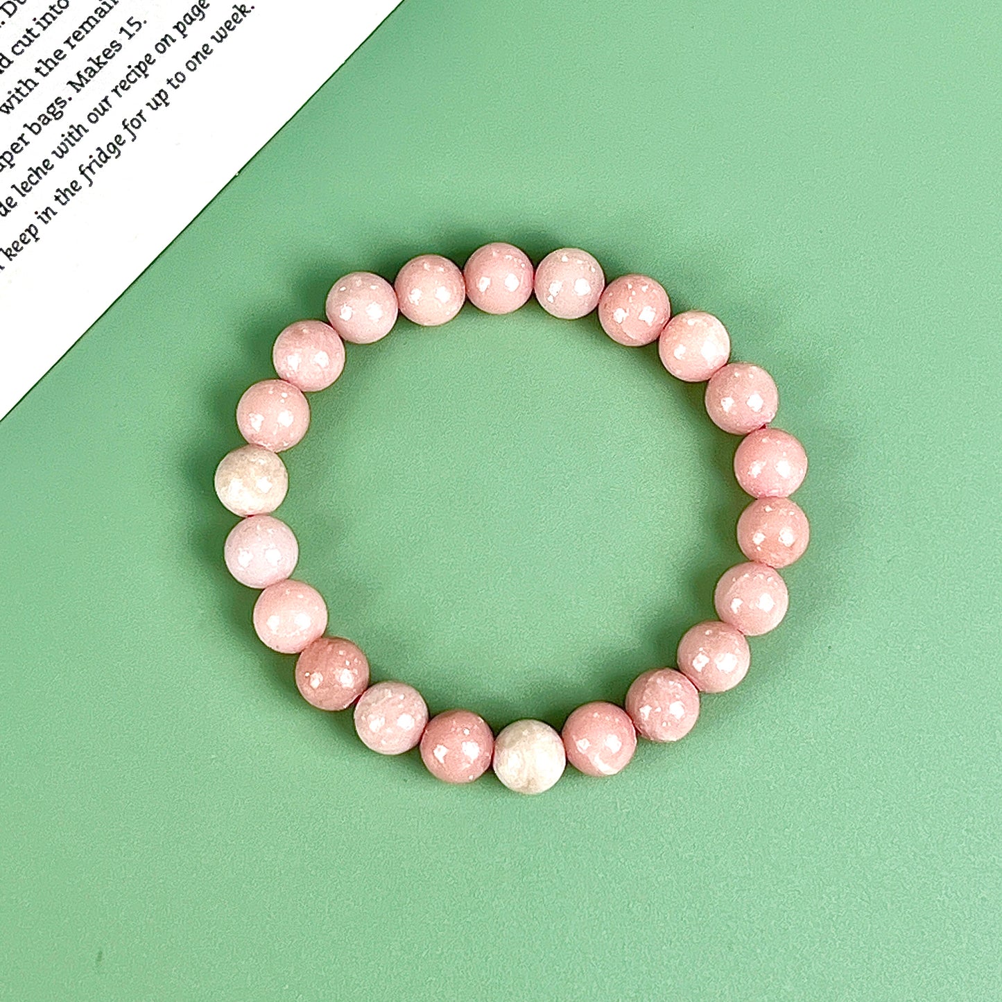 pink opal bracelet  8mm