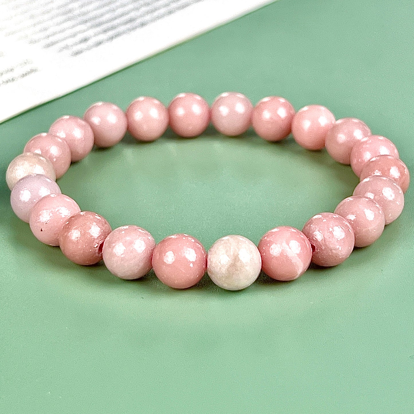 pink opal bracelet  8mm