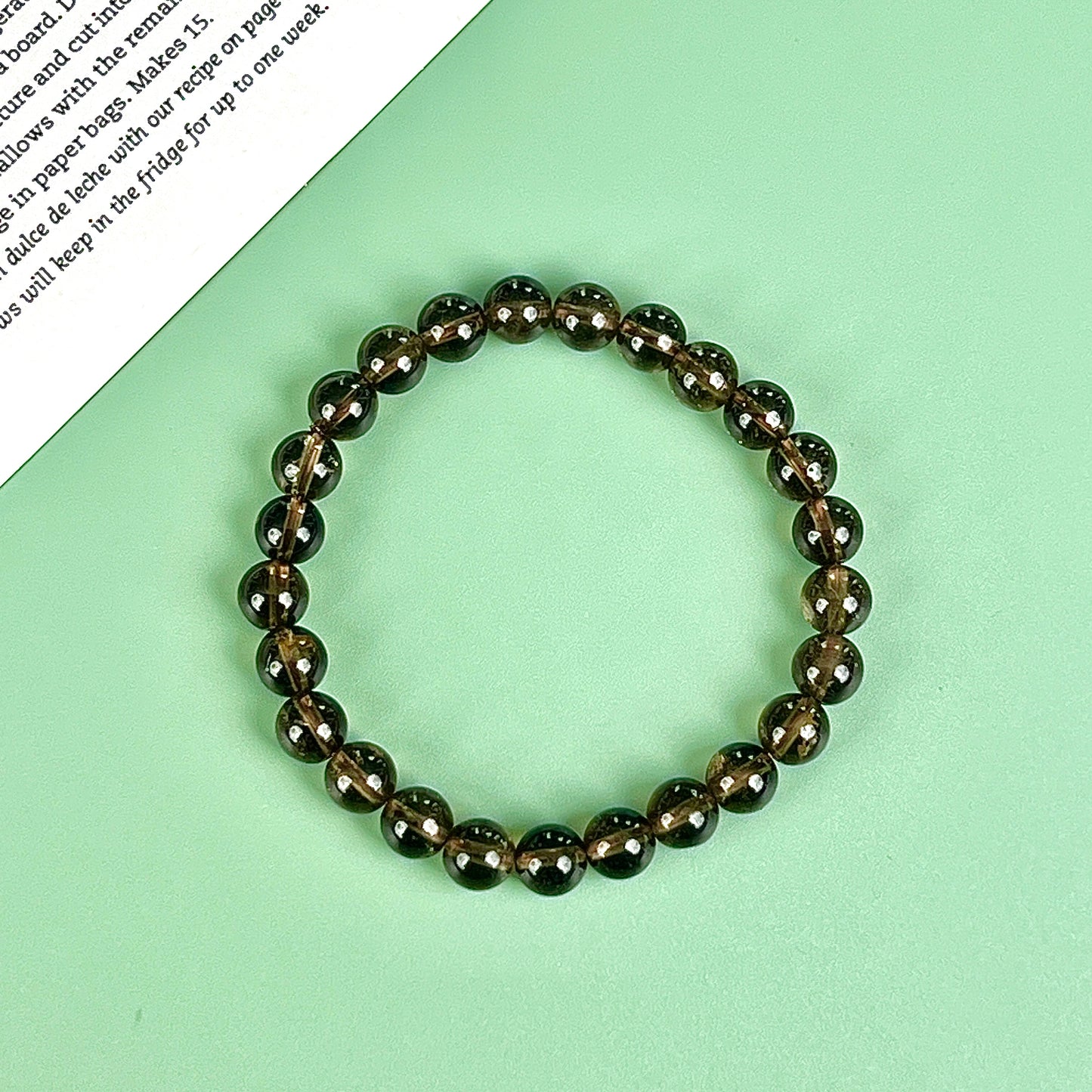 smoke quartz bracelet  8mm