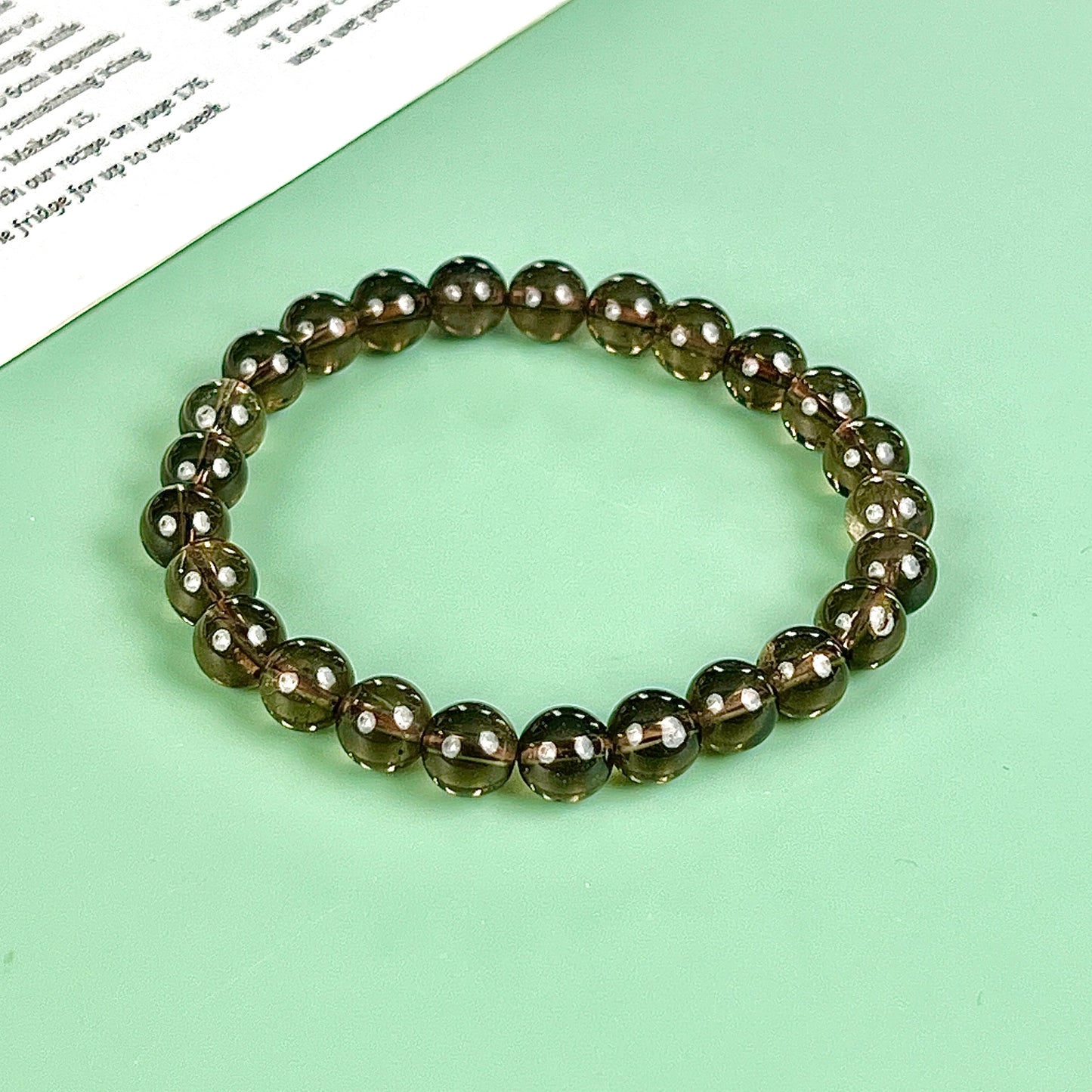 smoke quartz bracelet  8mm