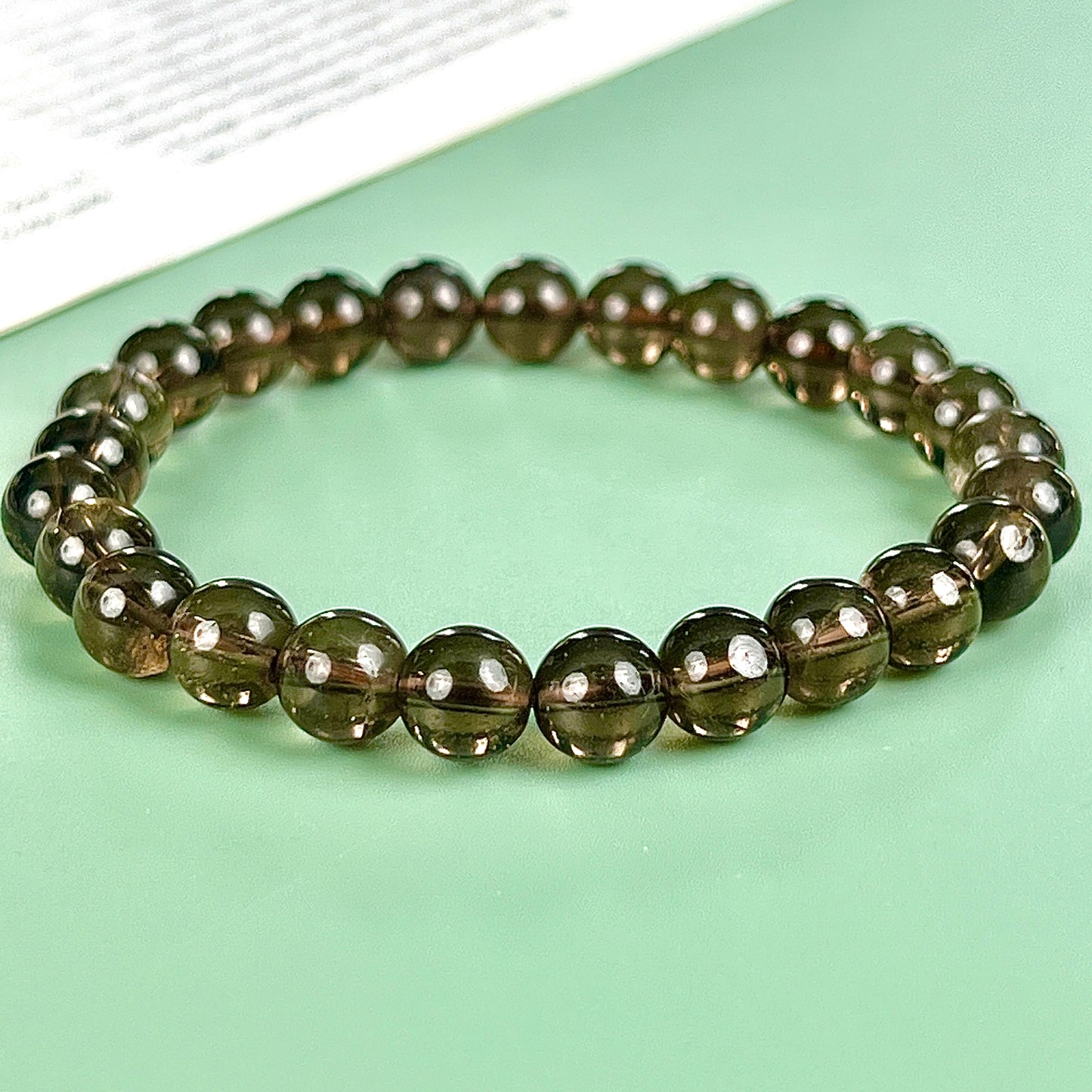 smoke quartz bracelet  8mm